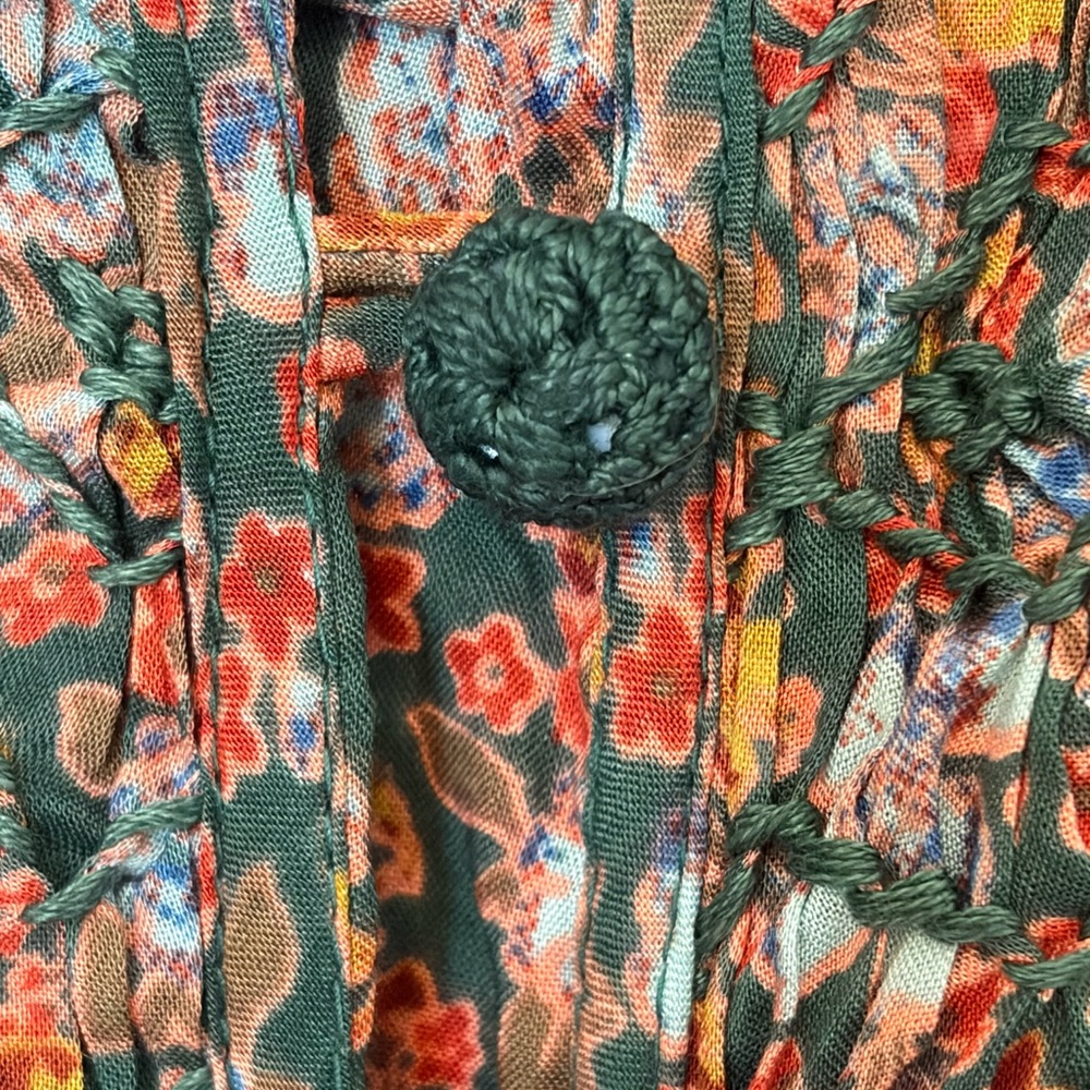 Free People floral  Maxi Dress with Button Detail and keyhole back XL - Picture 4 of 7